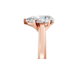 Rose gold Pear Solitaire Diamond Ring with Four-Prong Setting and Classic Band_13
