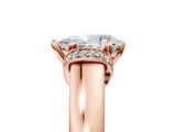 Rose gold Pear Solitaire Diamond Ring with Pave Band and Six-Prong Setting_40