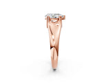 Rose gold Pear Solitaire Diamond Ring with Six-Prong Cathedral Setting_34