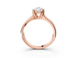 Rose gold Pear Solitaire Diamond Ring with Six-Prong Cathedral Setting_35