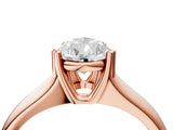 Rose gold Pear Solitaire Diamond Ring with Six-Prong Cathedral Setting_36