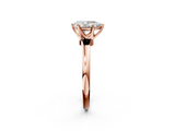 Rose gold Pear Solitaire Diamond Ring with Six-Prong Setting on a Classic Band_5