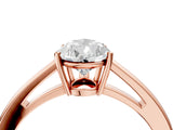 Rose gold Pear Solitaire Diamond Ring with Split Shank and Four-Prong Setting_16