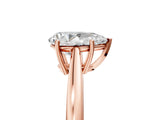 Rose gold Pear Solitaire Diamond Ring with Split Shank and Four-Prong Setting_17