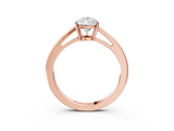Rose gold Pear Solitaire Diamond Ring with Split Shank and Four-Prong Setting_23