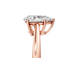 Rose gold Pear Solitaire Diamond Ring with Split Shank and Four-Prong Setting_25