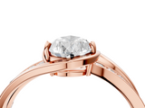 Rose gold Pear Solitaire Diamond Ring with Split Shank and Prong Setting_69
