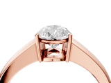 Rose gold Pear Solitaire Diamond Ring with Tapered Band and Four-Prong Setting_53