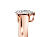 Rose gold Pear Solitaire Diamond Ring with Tapered Band and Four-Prong Setting_54