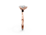 Rose gold Pear Solitaire Diamond Ring with Thin Band and Four-Prong Setting_5