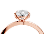 Rose gold Pear Solitaire Diamond Ring with Thin Band and Four-Prong Setting_7