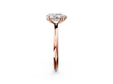 Rose gold Pear Solitaire Diamond Ring with a Classic Band and Four-Prong Setting 2