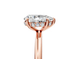 Rose gold Pear Solitaire Diamond Ring with a Classic Band and Four-Prong Setting 5