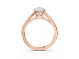 Rose gold Pear Solitaire Engagement Ring with Four-Prong Setting and Classic Band 4