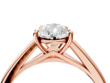 Rose gold Pear Solitaire Engagement Ring with Four-Prong Setting and Classic Band 5