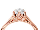 Rose gold Pear Solitaire Engagement Ring with Six-Prong Setting and Classic Band 4