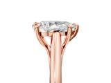 Rose gold Pear Solitaire Engagement Ring with Six-Prong Setting and Classic Band 5
