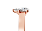 Rose gold Pear Solitaire Engagement Ring with Six-Prong Setting and Tapered Band_13