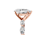 Rose gold Pear Solitaire Marquise Side Stone Prong Setting Ring_61