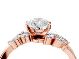 Rose gold Pear Solitaire Marquise Twist Band with Six-Prong Setting_89