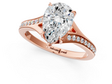 Rose gold Pear Solitaire Pavé Band with Four-Prong Setting_65
