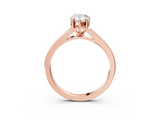 Rose gold Pear Solitaire Pavé Band with Four-Prong Setting_67