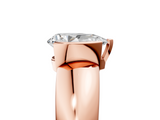 Rose gold Pear Solitaire Tension Set Diamond Ring with Wide Band_42