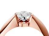 Rose gold Pear Solitaire Tension Set Diamond Ring_24