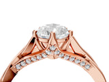 Rose gold Pear Solitaire Twist Band Six-Prong Setting 5