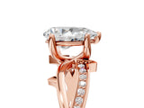 Rose gold Pear Solitaire Twist Band with Pavé Accents and Four-Prong Setting_25