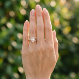 Rose gold Pear Solitaire Twist Band with Pavé Setting and Four-Prong Setting_12
