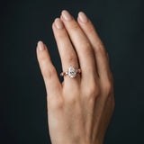 Rose gold Pear Solitaire Twisted Band with Prong Setting_16