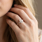 Rose gold Pear Solitaire Twisted Band with Prong Setting_18