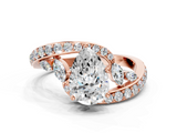 Rose gold Pear Solitaire with Pavé Twist Band and Four-Prong Setting_71