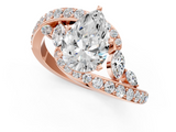 Rose gold Pear Solitaire with Pavé Twist Band and Four-Prong Setting_72