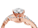Rose gold Pear Solitaire with Pavé Twist Band and Four-Prong Setting_75