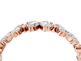 Rose gold Pear and Marquise Diamond Floral Promise Ring_4