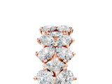 Rose gold Pear and Marquise Diamond Floral Promise Ring_5
