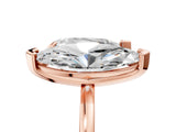 Rose gold Pear and Marquise Toi Moi Ring with Prong Setting and Plain Band 5