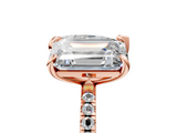 Rose gold Pear and Radiant Toi Moi Ring with Prong Setting and Pave Band_22