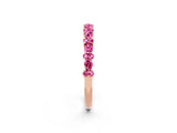 Rose gold Pear and Round Pink Sapphire Wedding Band_20
