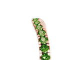 Rose gold Peridot Pavé Curved Wedding Band_11