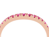 Rose gold Pink Sapphire Pavé Curved Wedding Band_22
