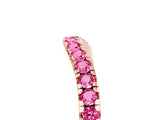 Rose gold Pink Sapphire Pavé Curved Wedding Band_23