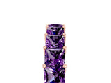 Rose gold Princess Cut Amethyst Channel-Set Eternity Band with Prong Setting_11