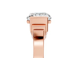 Rose gold Princess Cut Brilliant Solitaire Diamond Ring with Channel Set Band and Bar Prong Setting_13