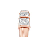 Rose gold Princess Cut Channel Set Diamond Band with Bar Prong Setting_22