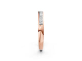 Rose gold Princess Cut Channel Set Diamond Eternity Band_6