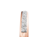 Rose gold Princess Cut Channel Set Diamond Eternity Band_9