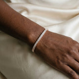 Rose gold Princess Cut Channel Set Diamond Tennis Bracelet_6